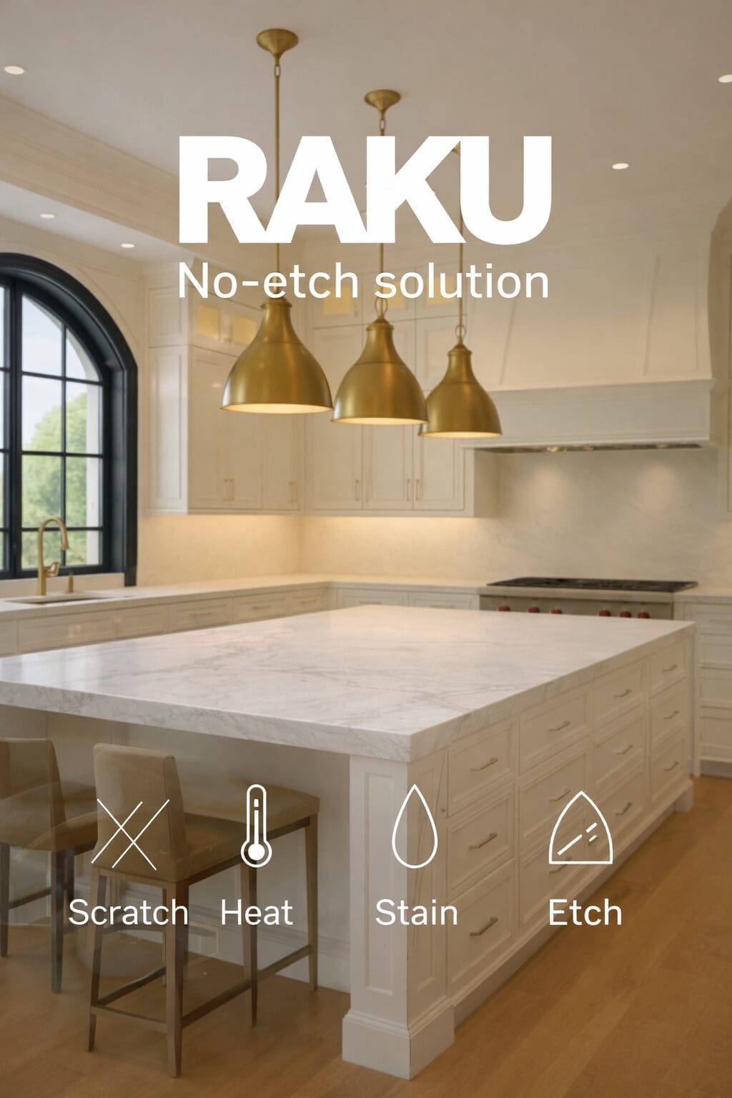 Raku no etch solution